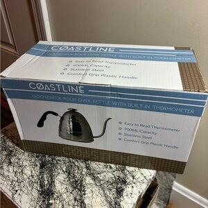 Silver Gooseneck Kettle with Thermometer